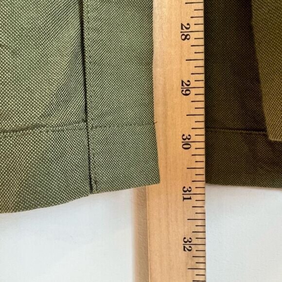 Eileen Fisher Women’s Organic Cotton Green Jacket Size Medium Open Front Boho - Picture 7 of 10